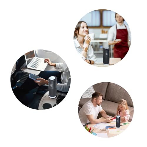 toGo Filter purificador de aire portátil pequeño con batería para viajes, coches y mesas, filtro HEPA 13 y filtro de carbono, contra contaminantes polen humo - para alergias y asmáticos (negro) - imagen 4