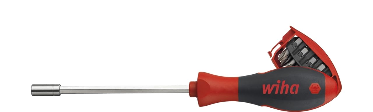 Wiha Magnetic screwdriver with bit magazine mixed with 8 bits, 1/4 380901 /T2UK
