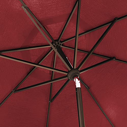 EliteShade USA sunumbrella 9Ft Market Umbrella Patio Umbrella Outdoor Table Umbrella with Ventilation and 5 Years Non-Fading Top,Burgundy