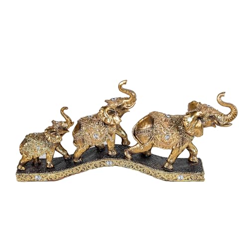 Elefante decorativo dorado elegante para hogar miniatura 5