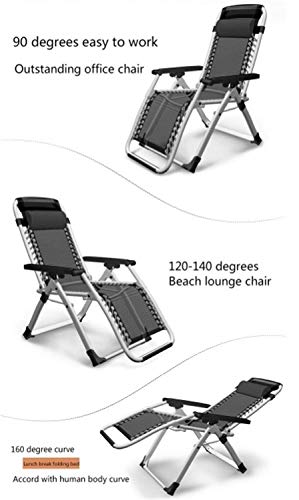 Chaise longue de plage pliable portable et fauteuil inclinable - 7