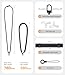 SSLOTSCASE for Phone Lanyard Crossbody with 2X TPU Clear Tabs, Adjustable Anti Theft Strap, Premium Metal Buckles, Comfortable Universal Neck Wrist Lanyard for Travel Outdoor, Black