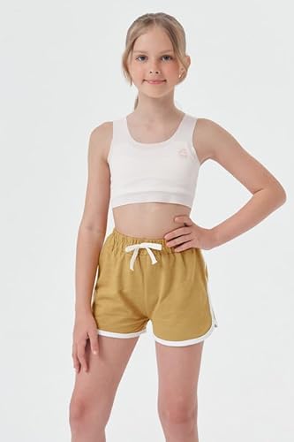 Pacote com 3 shorts de algodão atléticos de corrida para meninas e meninos, moda para bebês e esport