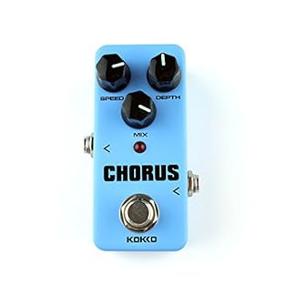 Guitar Mini Effects Pedal Chorus - Warm Analog Sound Processor with Chorus Effect Portable Accessory for Guitar and Bass - FCH2