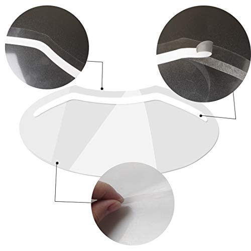 Laza 100pcs Hairspray Salon Shield Disposable Barber Hair Cutting Face Microblading Permanent Shower Protective Visor for Kids Cosmetic Makeup Eyebrow Tattoo Eyelid Surgery Aftercare