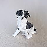 Materiale: resina Statua splendida casa giardino ornamento scultura decorazione statue e figurine border collie simulazione lato allevamento di animali cane modello di auto artigianato resina decorazione auto postura s