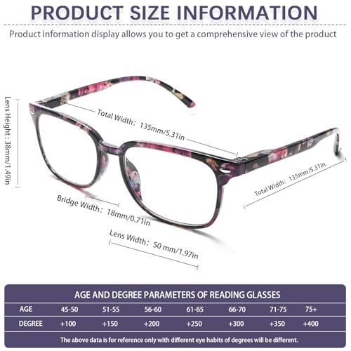 Image of 5 Pack Reading Glasses Blue Light Blocking for Women Men,Computer Readers with Spring Hinge