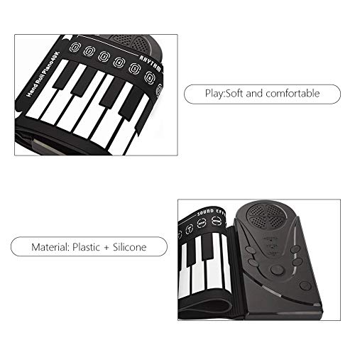 Drfeify Siliconen Roll Up Piano, 49 toetsen met 6 demosongs en 16 Timbres draagbaar pianotoetsenbord van natuurlijk… - Image 5