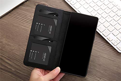 Image of ClickCase for vivo Y27 Flipper Series Leather Wallet Flip Case Kick Stand with Magnetic Closure Flip Cover for vivo Y27 (Black)