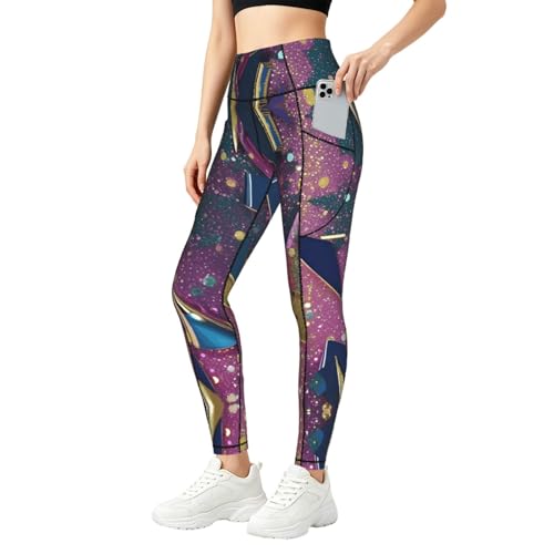 Leggings con bolsillos para mujer y conjuntos con purpurina para gimnasio