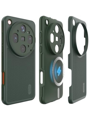 Image of TUDIA MergeGrip Designed for Oppo Find X9 Ultra Case (2026), [Military Grade Drop Tested] Dual Layer Slim Rugged Heavy Duty Shockproof Protective Phone Cover (Pine Green, MagSafe Compatible)