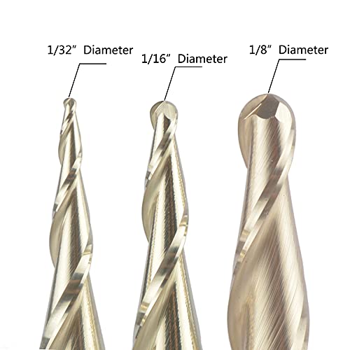 SpeTool 3Pcs Ball Nose Set
