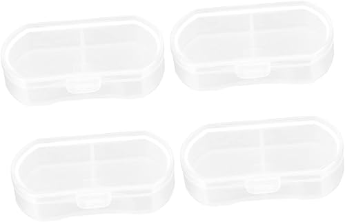 Healeved Pastillero pequeño pequeño para monedero, bolsillo para medicamentos, mini contenedores de viaje, caja de almacenamiento de medicamentos,