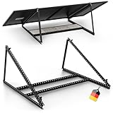 SolarXon Solarmodul Halterung schwarz, 0% MwSt, Alu, 118 cm, 0-90° Winkel, Balkonkraftwerk Halterung, Solarpanel Halterung für Flachdach, Garage, freistehend