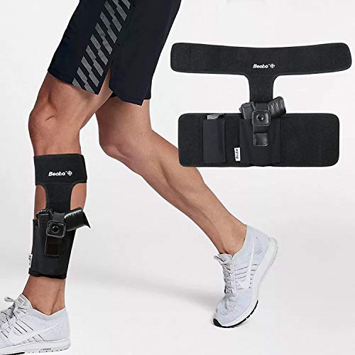 Becko Non-Slip Ankle Gun Holster For Concealed Carry - Fits Glock 26, Glock 27, Glock 30, Glock 42, Glock 43, S&W Shield, Sig P239，36, 26, Smith and Wesson Bodyguard .380, .38, Ruger LCP (Ankle 2)