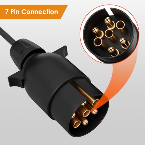 TLGREEN Anhänger Rückleuchten Set mit 7M Kabel 12V Rücklicht Anhänger Beleuchtung 7 Polig mit E Prüfzeichen für PKW LKW Wohnwagen Boot Transporter Anhängerbeleuchtung Rücklichter