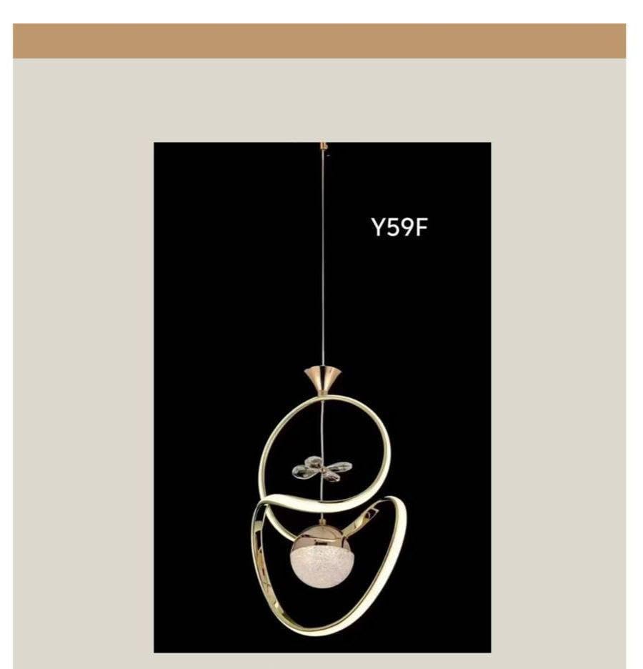 Image of Modern Gold Finish Energy Saving Led Globe Pendant Hanging with 3 Different Color Mode (Warm White, Cool White, Neutral White) for Bedroom, Living Room, Restaurants, Dining, Coffee Shop, Home