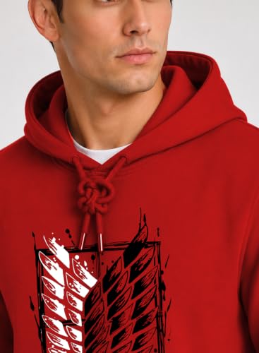 Image of ADRO Mens Abstract Graphic Hoodie | 320 GSM Cotton Poly Fleece | Regular Fit Contemporary Artistic Sweatshirt for Winter & Streetwear