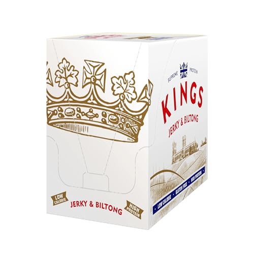 Kings - Beef Jerky - Sweet BBQ Flavour - High Protein Snacks, Marinated and Cooked Meat - Bulk Box of 12 x 25 g Packs - Image 5