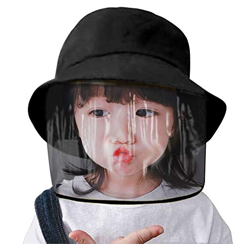 Kids Protective Face Shield Hat Face Mask Cap Anti-Saliva Hat Anti Pollution Bucket