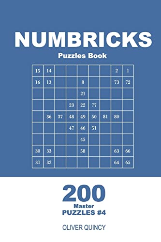 Numbricks Puzzles Book - 200 Master Puzzles 9x9 (Volume 4) (Numbricks - Master)