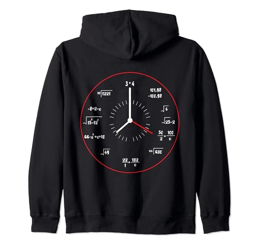 Cool Clock Time Math Watch Matematician Formula School Sudadera con Capucha