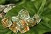 Dice DND Polyhedral Dice RPG Dice for Dungeons and Dragons,Pathfinder,MTG,D&D,Role Playing Game Orange Green Transparent Dice with Color Changing Glitter