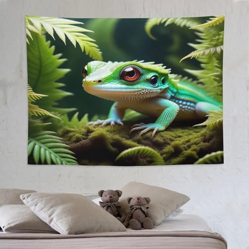 Tapisserie caméléon en polyester 150x200 cm pour décoration murale de salon