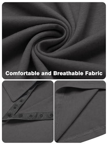 Deyeek Unisex Chemo Shirts for Port Access Post Shoulder Surgery Shirt Long Sleeve Tear Away Shirts3