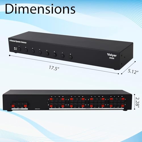 Caja de interruptores selector de altavoces de 8 canales multihabitación de 1200W max 4