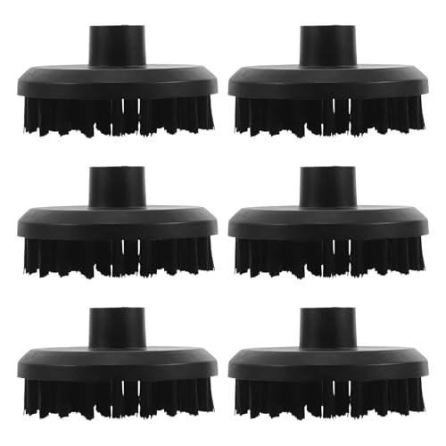 CLISPEED 6 Cabezales de Cepillo de Limpieza para Limpiador a Vapor de 3 Pulgadas Accesorios Resistentes al Calor para Superficies Duras Repuestos Compatibles para Baños Cocinas y Pisos