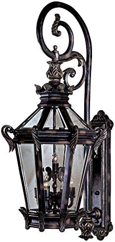 Minka Lavery Minka 9091-95 Traditional Nine Light Wall Mount from Stratford Hall Collection in Bronze/Darkfinish 9 Outdoor, Upc-747396027012