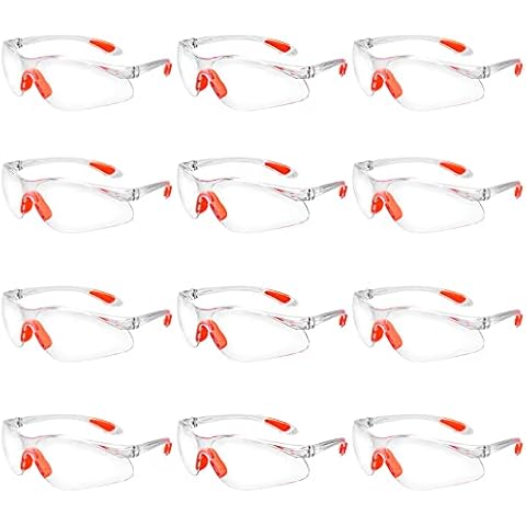 12 Gafas de Seguridad a Prueba de Polvo con Lentes Transparentes Cover