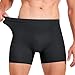Daytain Mens Padded Boxer Briefs Tummy Control Body Shaper Butt Lifter Panties Seamless Body Shapewear Hip Enhancer Black
