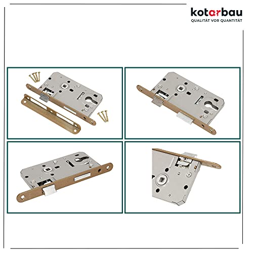 KOTARBAU® Innentür Einsteckschloss 72/50 mm für Profilzylinder Universal Rechts und Links