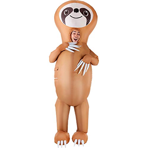 Morph Inflatable Sloth Costume Adult, Halloween Sloth Blow Up Costumes, Sloth Halloween Costume, Adult Sloth Costume Adult