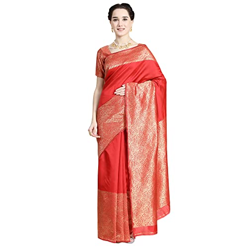 Image of Avantika Fashion Women's Classy Kanjivaram Soft Lichi Silk Banarasi Saree With Blouse Piece