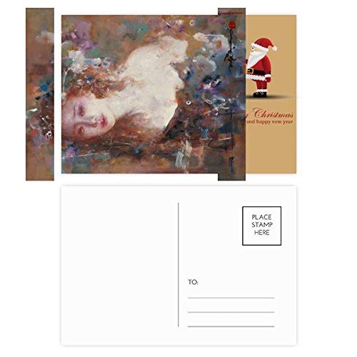 Cartes postales pour peinture à l'huile x20 au motif floral élégant pour correspondance