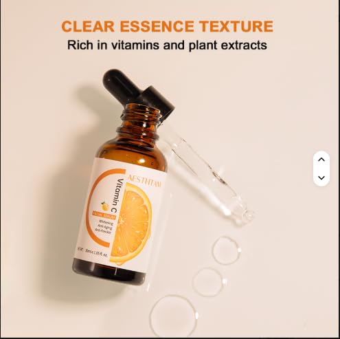Vitamin C Face Serum – Anti-Aging & Brightening Korean skin care Formula with Hyaluronic Acid & Vitamin E – Fades Dark Spots, Evens Skin Tone, Reduces Fine Lines & Wrinkles - Image 7