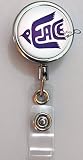 BlackKey Dove Love and Peace Retractable ID Card Badge Holder Reel with Lanyard & Belt Clip -298