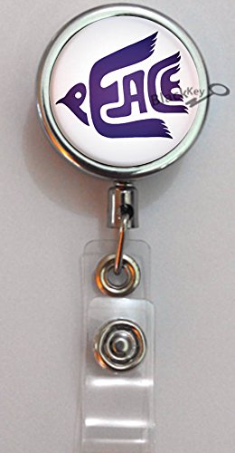 Blackkey Dove Love And Peace Retractable Id Card Badge Holder Reel With Lanyard & Belt Clip -298 #TOP11