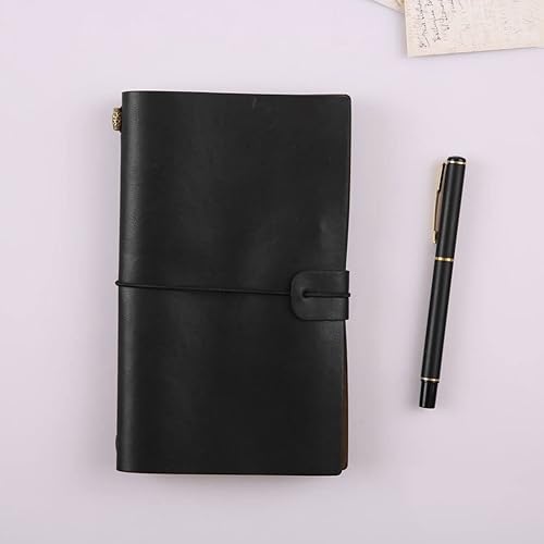 Miniatura 3 de TREXD - Cuaderno de piel sintética hecho a mano para diario vintage, cuaderno de bocetos, cuaderno de viaje