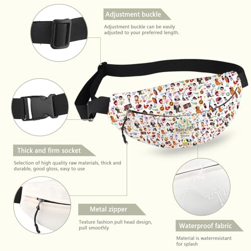 MEIKIUP Carl and Ellie Waist Bag Adventure Is Out There Shoulder Bag House Balloon Crossbody Bag (Adventure There WB)4