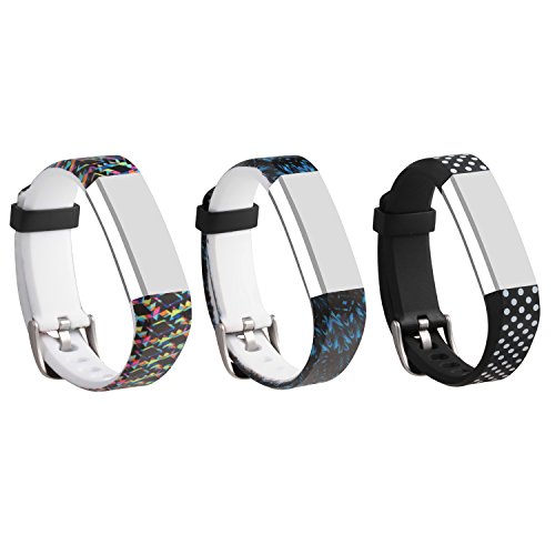 I-SMILE 3PCS Newest Replacement Wristband with Secure Clasps for Fitbit Alta Only(No Tracker, Replacement Bands Only) (3pcs Black Set)
