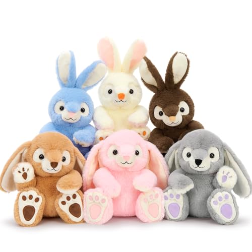 Karister 6Pcs Bulk Bunny Plush, Cute Soft Rabbit Stuffed Animal
