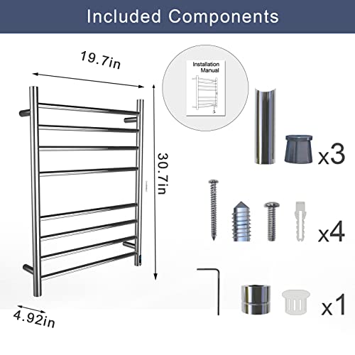 Bbee.tech Heated Towel Rack, Towel Warmer With Timer, Wall Mounted Hot Towel Warmer For Bathroom, Hardwired Or Plug-In Models #TOP1