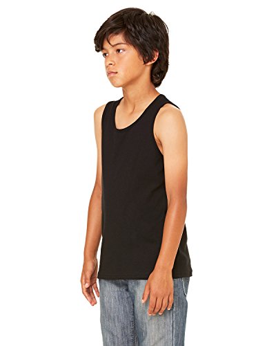 Bella Canvas Youth Jersey Tank, Medium, Black3