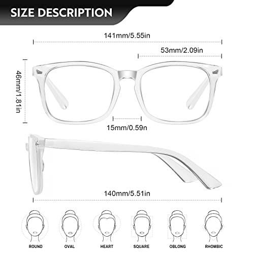 Zehexa Reading Glasses For Women Blue Light Blocking Glasses Filter Uv Square Lightweight Readers Glasses For Men And Women 1.5 #TOP1