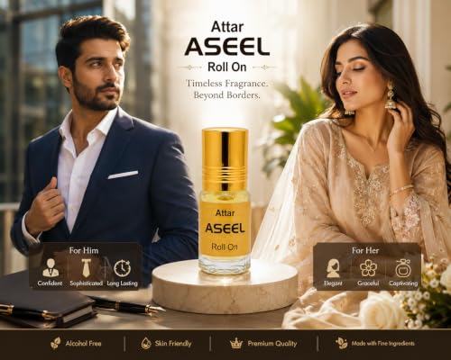 Image of Formless Aseel 3ml Attar Unisex - Premium Fragrance Oil, Long Lasting Alcohol-Free Perfume, Sweet Floral Fresh Scent, Pocket Size Roll-On, Travel Friendly Daily Wear & Special Occasions
