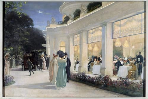 Cena al Pre Catelan cuadro en lienzo de Henri Gervex decorativo para oficina 60x90cm